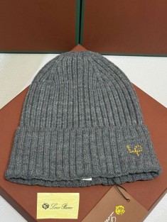 Шапка Loro Piana premium logo-embroidered - Grey