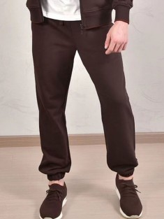 Спортивные штаны Loro Piana Premium signature logo - Brown