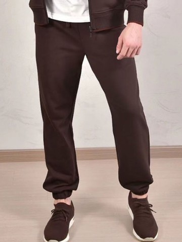 Спортивные штаны Loro Piana Premium signature logo - Brown