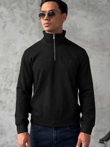 Утеплённая кофта Loro Piana zip-neck - Black