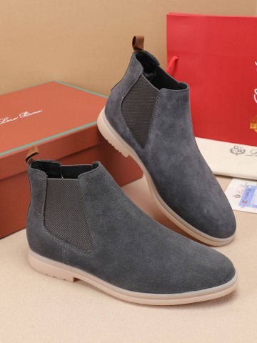 Замшевые ботинки с мехом Loro Piana