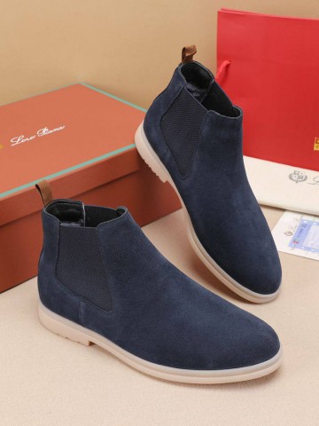 Замшевые ботинки с мехом Loro Piana