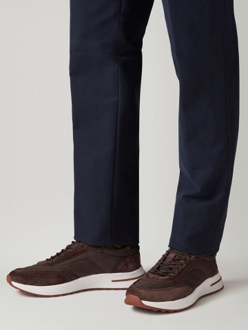 Замшевые кроссовки Loro Piana Week End Walk - Brown