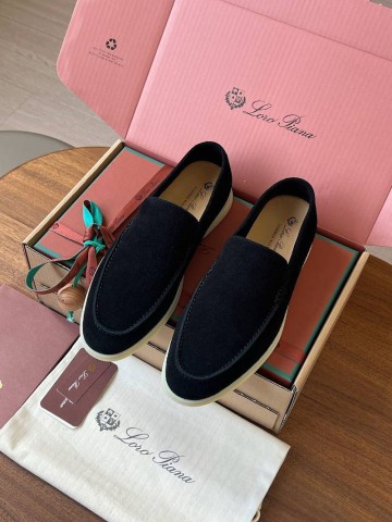 Замшевые лоферы Loro Piana Premium - Black
