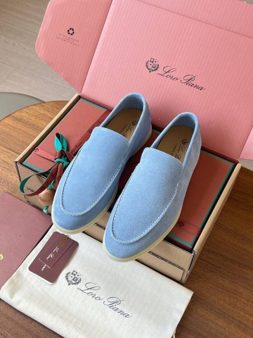 Замшевые лоферы Loro Piana Premium - Blue