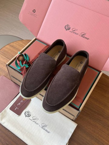 Замшевые лоферы Loro Piana Premium - Brown