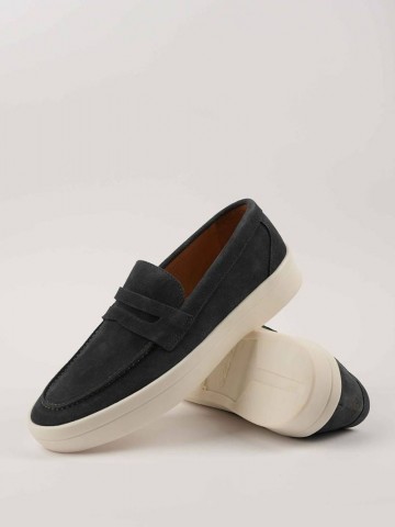 Замшевые лоферы Loro Piana Summer Walk - Grey