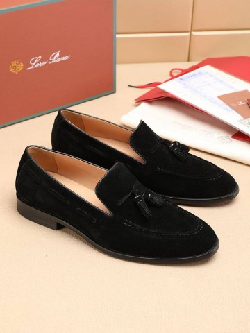 Замшевые лоферы Loro Piana tassel - Black