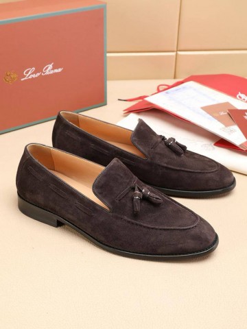 Замшевые лоферы Loro Piana tassel - Brown