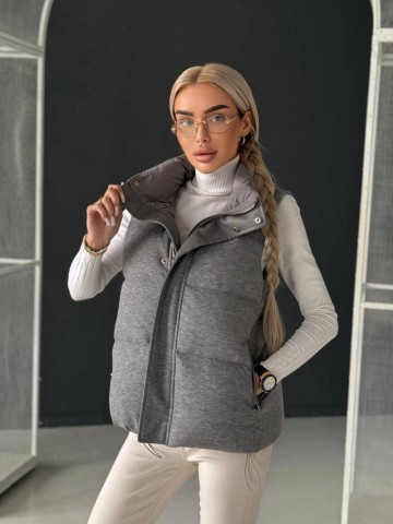 Женская серая жилетка Loro Piana premium