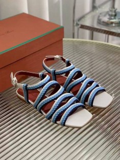 Женские кожаные сандалии Loro Piana Premium