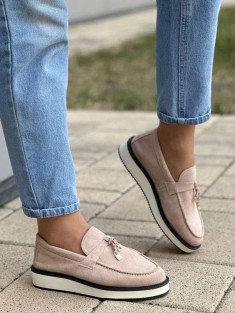 Женские замшевые лоферы Loro Piana