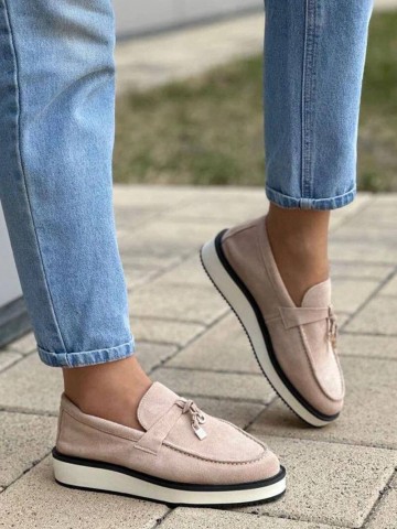 Женские замшевые лоферы Loro Piana