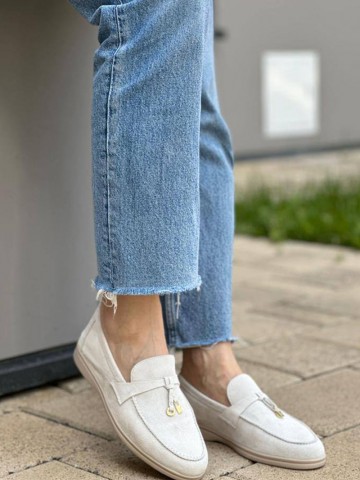 Женские замшевые лоферы Loro Piana Open Walk