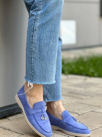 Женские замшевые лоферы Loro Piana Open Walk