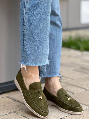 Женские замшевые лоферы Loro Piana Open Walk