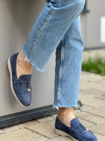 Женские замшевые лоферы Loro Piana Open Walk