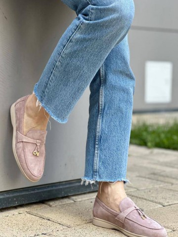 Женские замшевые лоферы Loro Piana Open Walk