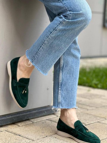 Женские замшевые лоферы Loro Piana Open Walk