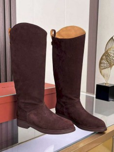 Женские замшевые сапоги Loro Piana premium - Red