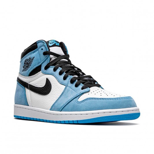 Кеды Jordan 1 Retro High White University Blue Black