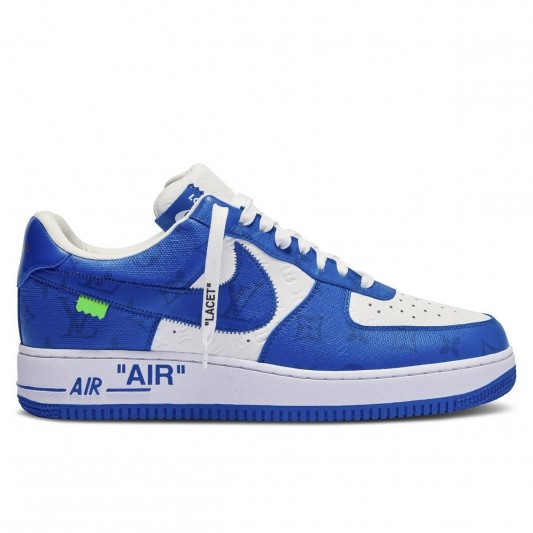 Кеды Louis Vuitton X Nike Air Force 1 Low White Team Royal