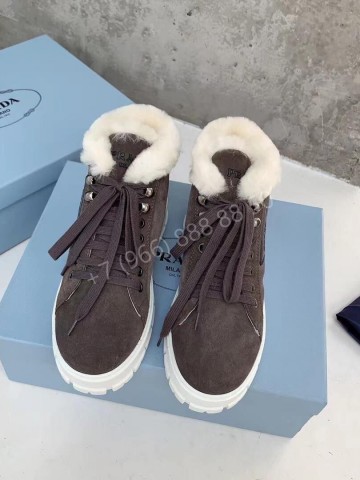 Ботинки Prada с мехом