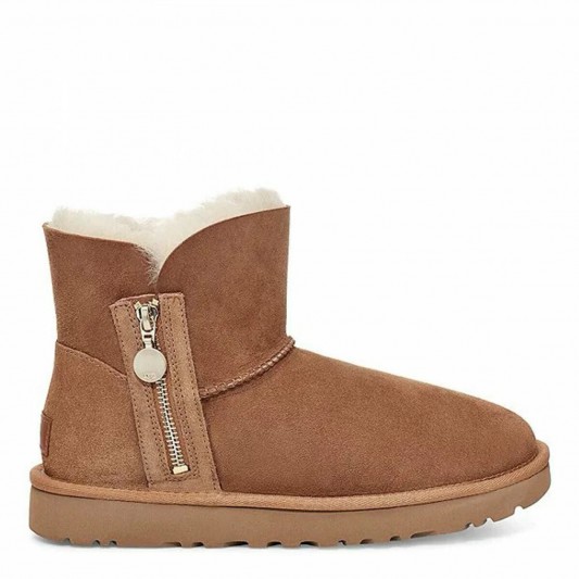 Угги UGG Bailey Zip Mini Chestnut