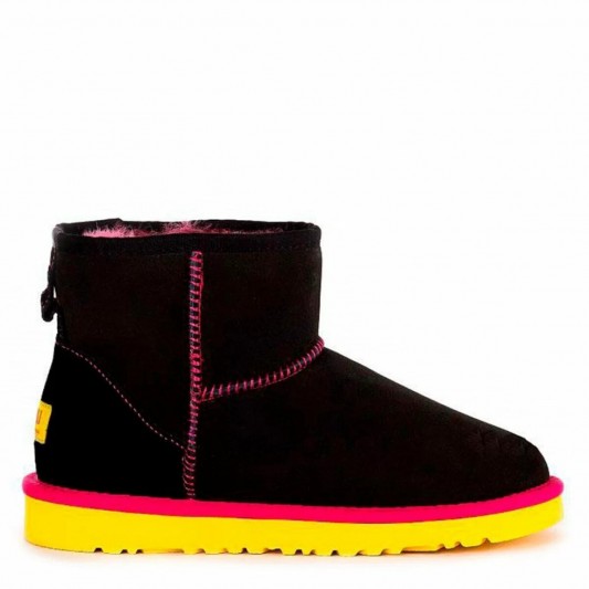 Угги UGG Classic Mini II Black-Yellow