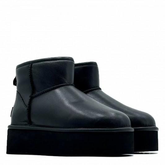 Угги UGG Classic Mini Platform Leather Black