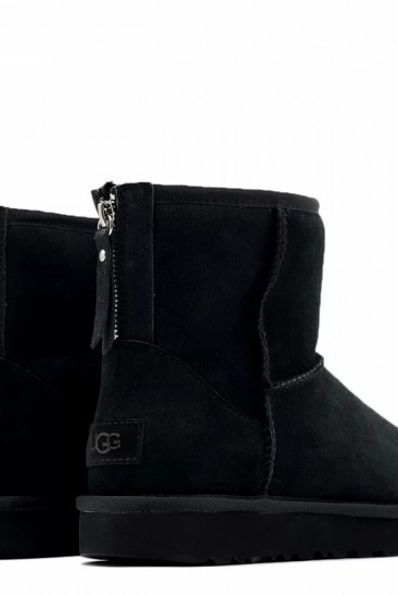 Угги UGG Classic Mini Zip II Black (Без Камней)