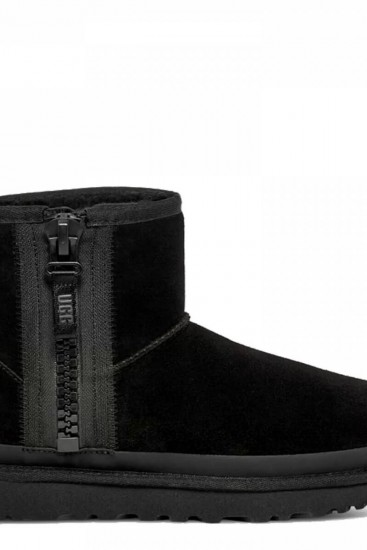 Угги UGG Classic Mini Zipper Tape Logo Black