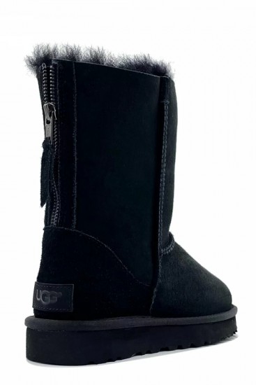 Угги UGG Classic Short Zip II Black (Без Камней)