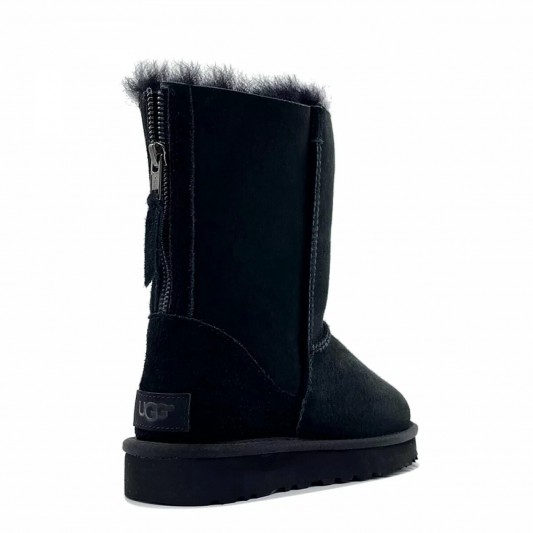 Угги UGG Classic Short Zip II Black (Без Камней)