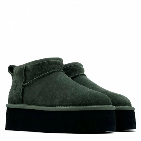 Угги UGG Classic Ultra Mini Platform Burn Olive