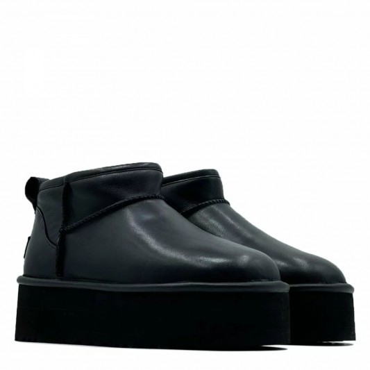 Угги UGG Classic Ultra Mini Platform Leather Black