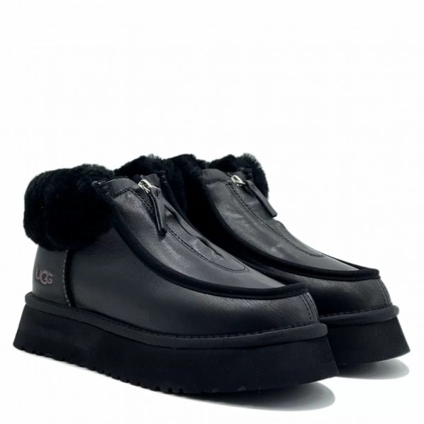 Угги UGG Funkette Platform Boots Leather Black