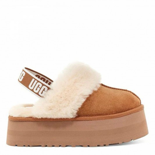 Угги UGG Funkette Suede Platform Chestnut