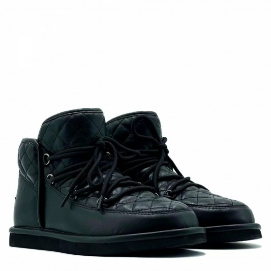 Угги UGG Lodge Mini Leather Black