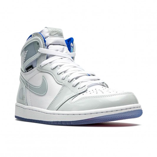 Кеды Jordan 1 Retro High Zoom White Racer Blue