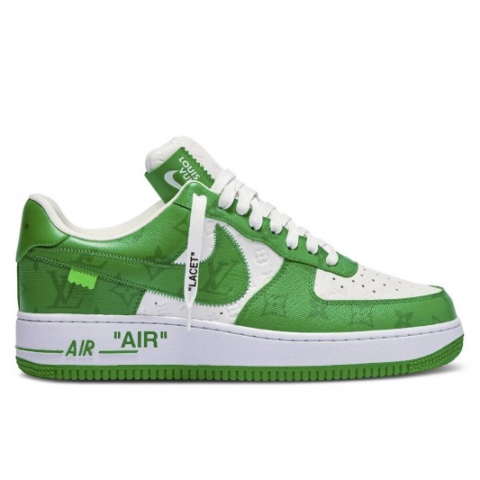 Кеды Louis Vuitton X Nike Air Force 1 Low White Gym Green