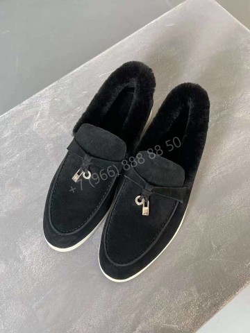Лоферы Loro Piana с мехом