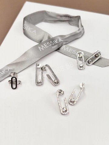 Серьги Messika 1,8 см с камнями