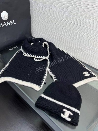 Комплект CHANEL (шапка + шарф)