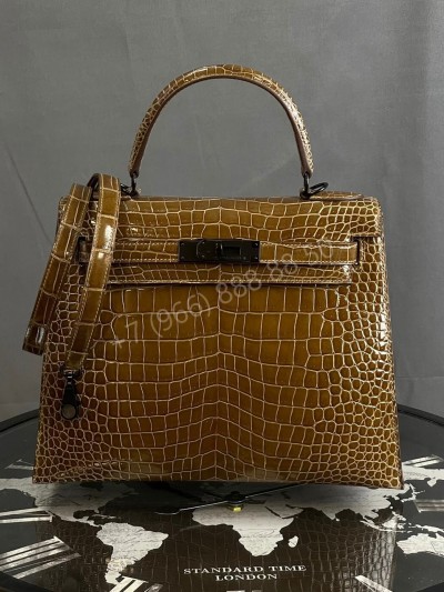 Сумка Hermes из кожи крокодила 28 см