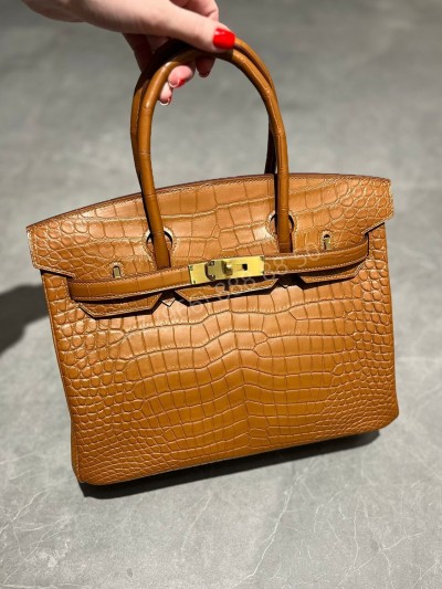 Сумка Hermes из кожи крокодила 30 см