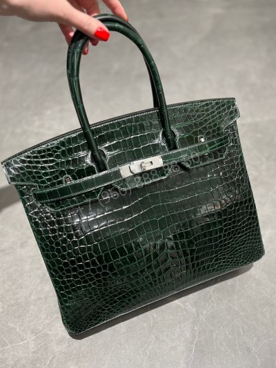 Сумка Hermes из кожи крокодила 35 см