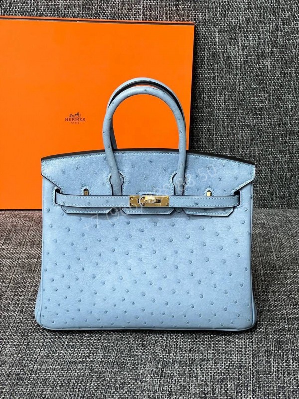 Сумка Hermes из кожи страуса 25 см