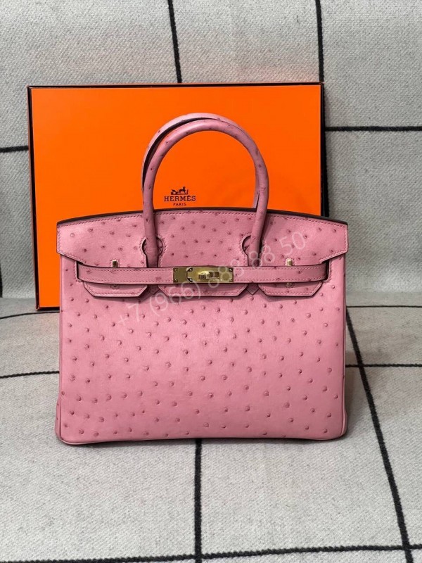 Сумка Hermes из кожи страуса 30 см