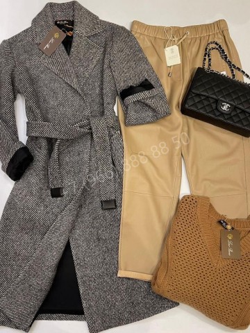 Кожаные брюки Brunello Cucinelli